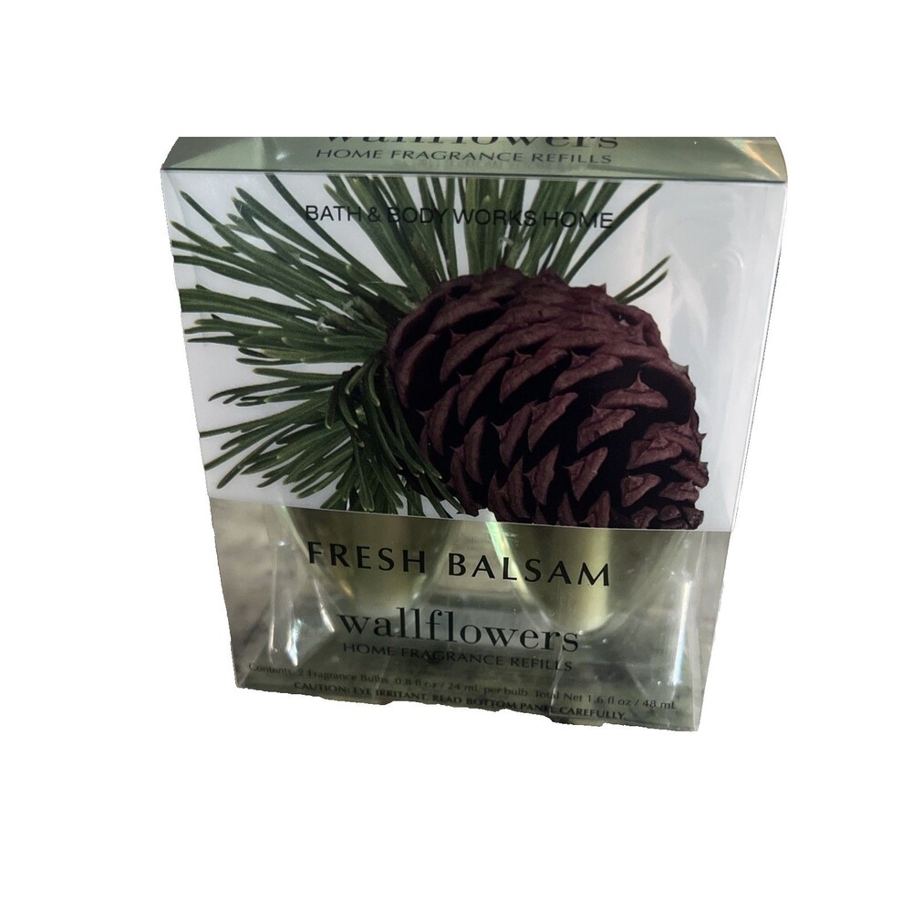 NEW Bath & Body Works FRESH BALSAM Wallflowers Home Fragrance Refills 2 Pack